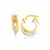 Double Round Hoop Earrings in 14k Two Tone Gold