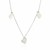 Sterling Silver 24 inch Necklace with Polished Heart Dangles