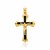 Black Onyx Cross Pendant in 14k Yellow Gold