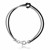 Knot Design Multi Strand Wheat Chain Bracelet in Rhodium and Ruthenium Plated Sterling Silver