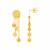 14k Yellow Gold Post Earrings with Polished Round Dangles
