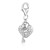 Dual Heart Lock and Key Charm in Sterling Silver