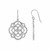 Earrings with Textured Loop Pattern Drops in Sterling Silver