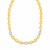 14k Yellow Gold and Diamond Oval Link Necklace (1/3 cttw)
