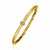 14k Yellow Gold and Diamond Twisted Bangle Bracelet (1/10 cttw)