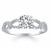Double Infinity Diamond Engagement Ring Mounting in 14k White Gold