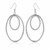 Dual Textured Oval Tube Drop Earrings in Sterling Silver