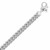 Diamond Cut Gourmette Chain Rhodium Plated Bracelet in Sterling Silver