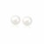 White Freshwater Cultured Pearl Stud Earrings in 14k Yellow Gold (8mm)