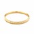 Fancy Dome Diamond Cut Style Childrens Bangle in 14k Yellow Gold (5.50 mm)
