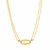 14k Yellow Gold and Diamond Necklace with Gold Center Link (1/10 cttw)