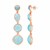 Long Earrings with Aqua Chalcedony in Rose Finish Sterling Silver