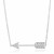 Sterling Silver 18 inch Arrow Necklace with Cubic Zirconias