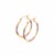 Textured Hoop Earrings in 14k Tri-Color Gold (2x22mm)