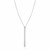 Sterling Silver 24 inch Necklace with Long Polished Bar Pendant