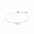 14k White Gold Adjustable Heart Bracelet (0.90 mm)