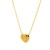 Small Puffed Heart Necklace in 14K Yellow Gold