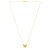 Small Puffed Heart Necklace in 14K Yellow Gold