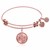 Expandable Pink Tone Brass Bangle with Best Friends Closeness Symbol
