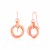 14k Rose Gold Earrings with Interlocking Circle Dangles