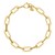 14k Yellow Gold Diamante Paperclip Chain Bracelet (7.00 mm)