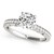 14k White Gold Antique Style Pronged Round Diamond Engagement Ring (1 1/8 cttw)