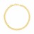 14k Yellow Gold High Polish Textured Fancy Chain Bracelet  (4.00 mm)