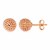 14k Rose Gold Post Earrings with Beaded Spheres
