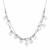 Sterling Silver 18 inch Multiple Chain Necklace with Polished Hearts