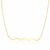 Horizontal Wave Chain Necklace in 14k Yellow Gold