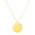 14K Yellow Gold Disc Necklace with Diamonds
