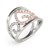 Heart Motif Filigree Style Diamond Ring in 14k White And Rose Gold (1/4 cttw)