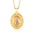 Oval Citrine Pendant in 14K Yellow Gold