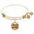 Expandable Yellow Tone Brass Bangle with Family Where Life Begins Symbol