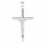 Slim Crucifix with Figure Pendant in 14K White Gold