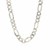 Sterling Silver Rhodium Plated Classic Figaro Chain (8.1 mm)