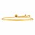 14k Yellow Gold Smooth Curved Bar Lariat Design Bracelet (0.80 mm)