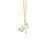 14k Yellow Gold Dragonfly Necklace with White Mother of Pearl