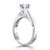 Wide Cathedral Solitaire Engagement Ring Mounting in 14k White Gold