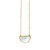 MOP Geometric Gem Half Moon Necklace in 14K Yellow Gold