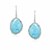 Blue Tone Venetian Glass Cameo Earrings in Sterling Silver