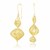 Mesh Style with Diamond Cut Spiral Drop Earrings in 14k Yellow Gold