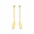 14k Yellow Gold Teardrop Earrings with Diamonds