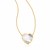 14k Yellow Gold Heart Necklace with Mother of Pearl