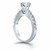 Diamond Micro Prong Cathedral Engagement Ring Mounting in 14k White Gold