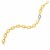 14k Yellow Gold and Diamond Oval Link Bracelet (1/10 cttw)