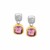 Cushion Amethyst Drop Earrings in 18k Yellow Gold and Sterling Silver