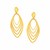 14k Yellow Gold Post Earrings with Marquise Shapes