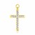 Diamond Cut Style Crucifix Pendant in 14k Two-Tone Gold