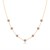 Crystal Studded Round Stationed Necklace in 14k Yellow Gold